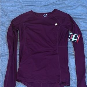Purple Fila Sport Long Sleeve Shirt